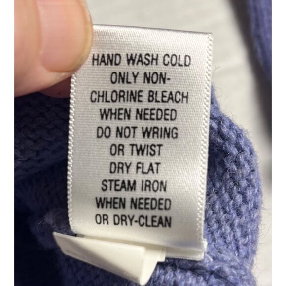 Croft & Barrow Women Snowman Cardigan Sweater L purple Winter Knit angora blend - Picture 6 of 13